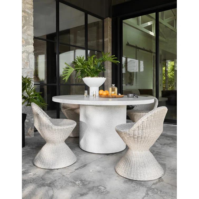 Charlize Round Dining Table - White