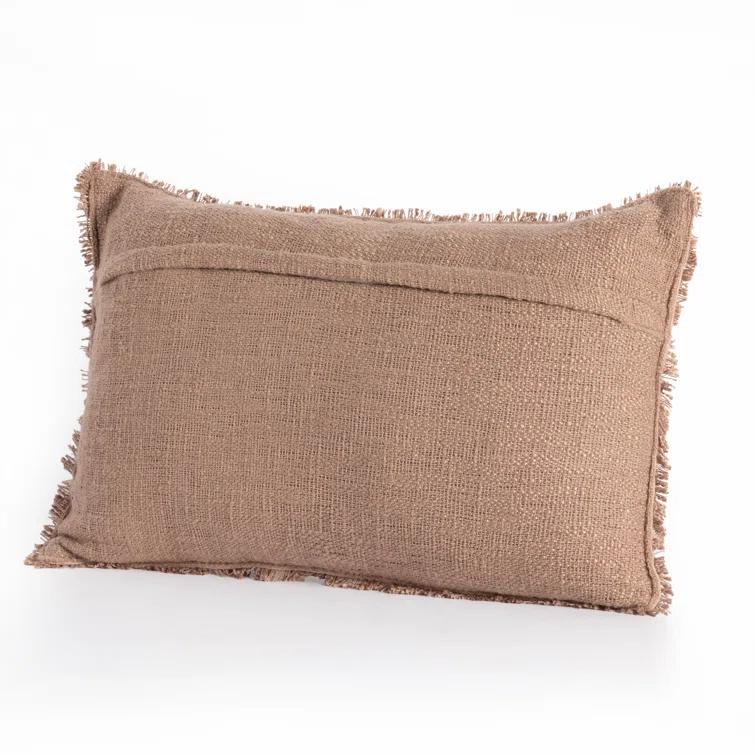 Tarbett Fringed Indoor/Outdoor Reversible Throw Pillow
