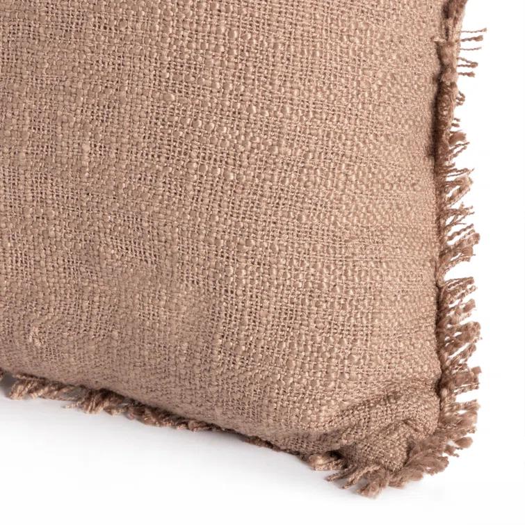 Tarbett Fringed Indoor/Outdoor Reversible Throw Pillow