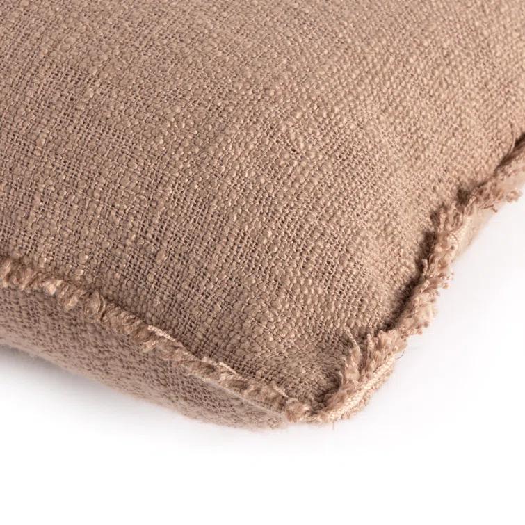 Tarbett Fringed Indoor/Outdoor Reversible Throw Pillow