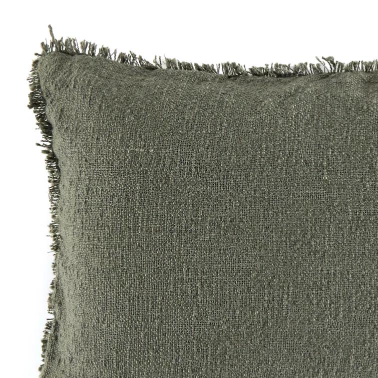 Tarbett Fringed Indoor/Outdoor Reversible Throw Pillow