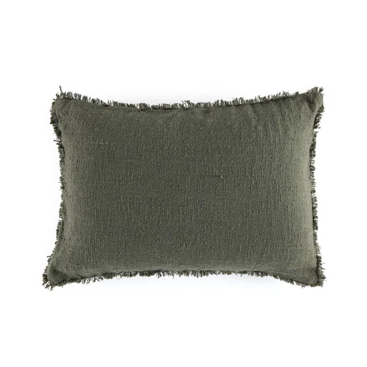 Tarbett Fringed Indoor/Outdoor Reversible Throw Pillow