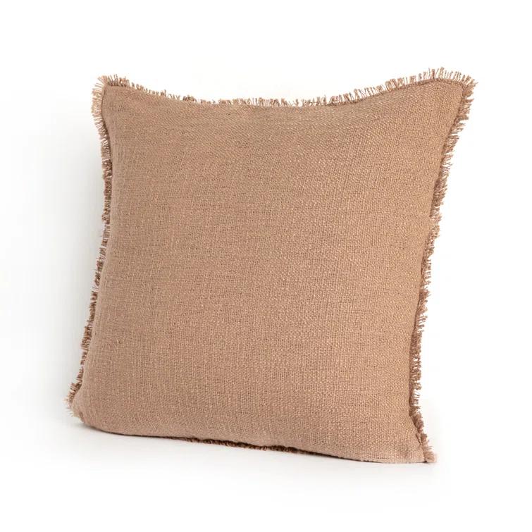 Tarbett Fringed Indoor/Outdoor Reversible Throw Pillow