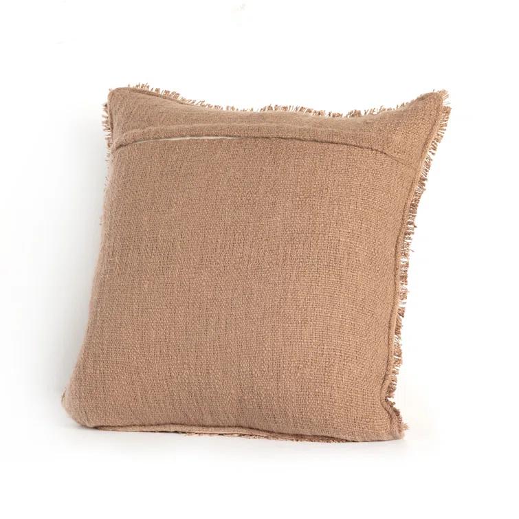 Tarbett Fringed Indoor/Outdoor Reversible Throw Pillow