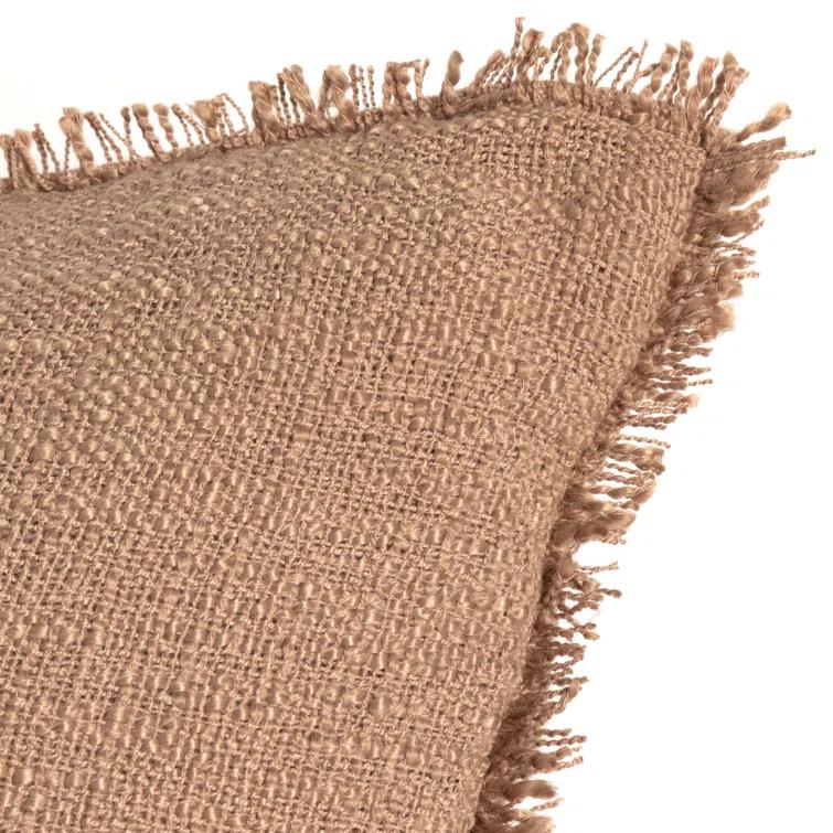 Tarbett Fringed Indoor/Outdoor Reversible Throw Pillow