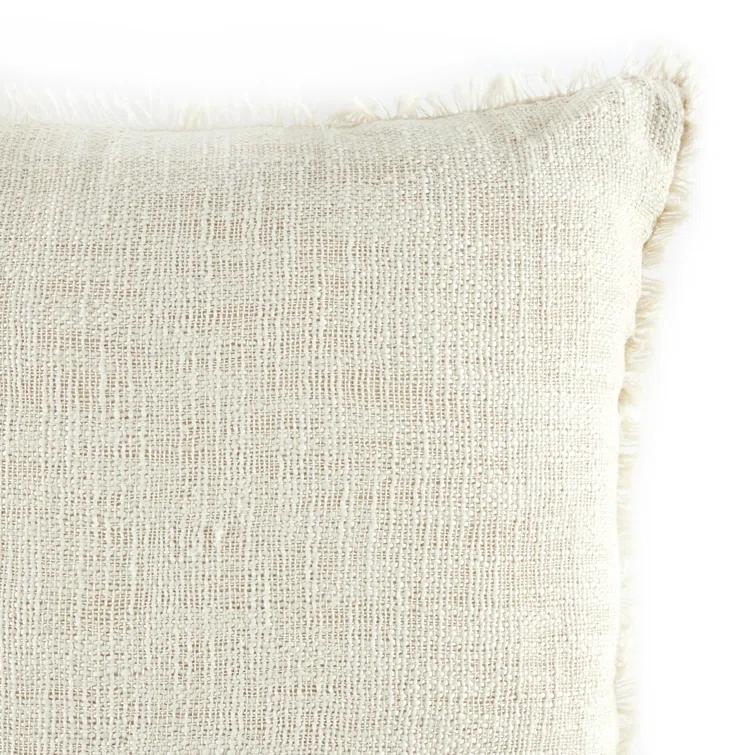 Tarbett Fringed Indoor/Outdoor Reversible Throw Pillow