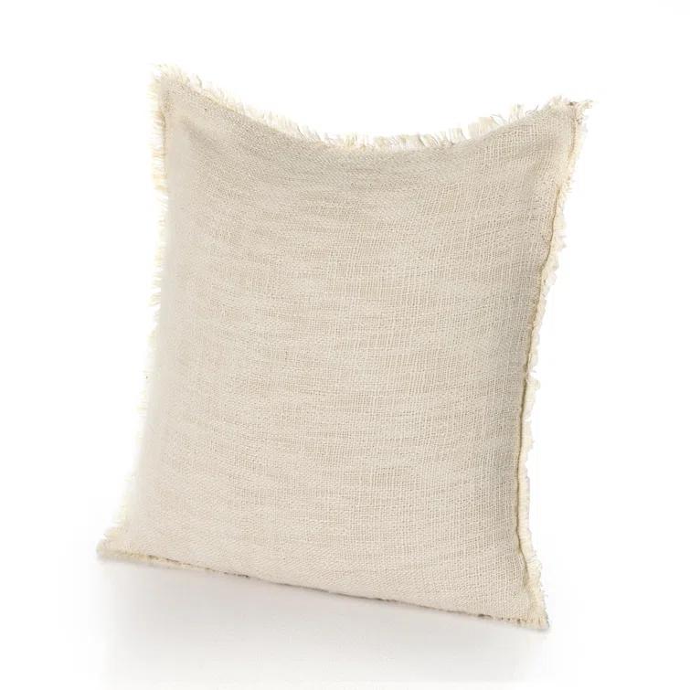 Tarbett Fringed Indoor/Outdoor Reversible Throw Pillow