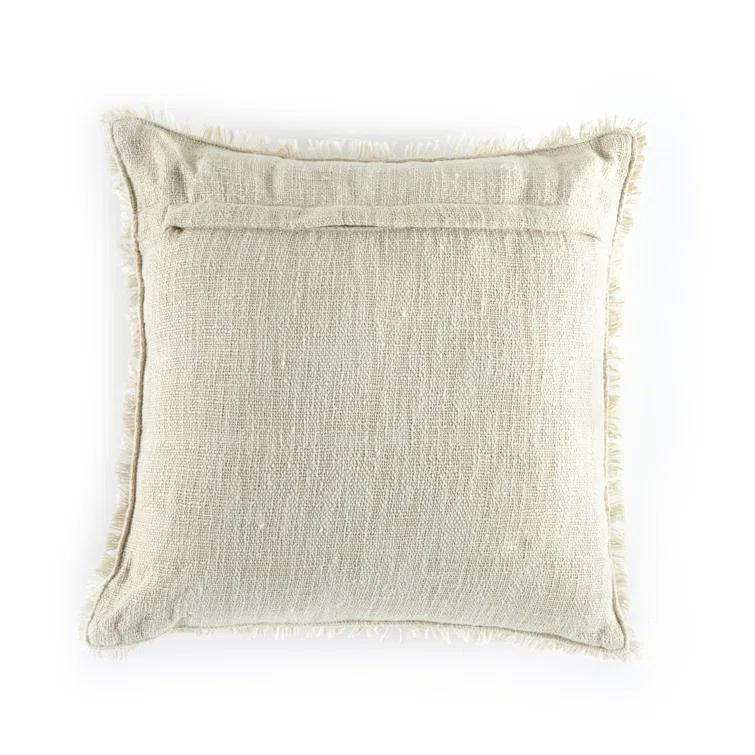 Tarbett Fringed Indoor/Outdoor Reversible Throw Pillow