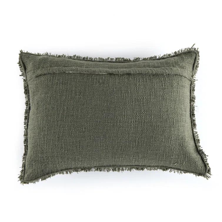 Tarbett Fringed Indoor/Outdoor Reversible Throw Pillow