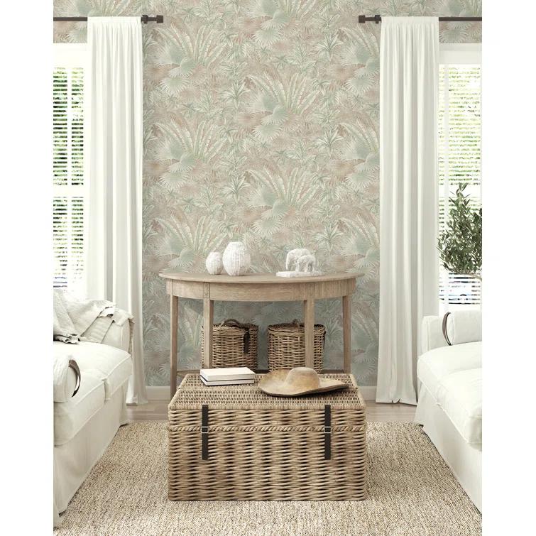 Tommy Bahama Bahamian Breeze Palm 18' L x 20.5" W Peel & Stick Wallpaper Roll