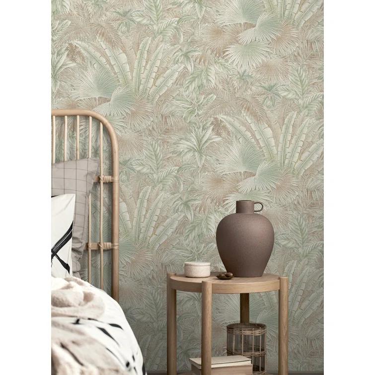 Tommy Bahama Bahamian Breeze Palm 18' L x 20.5" W Peel & Stick Wallpaper Roll