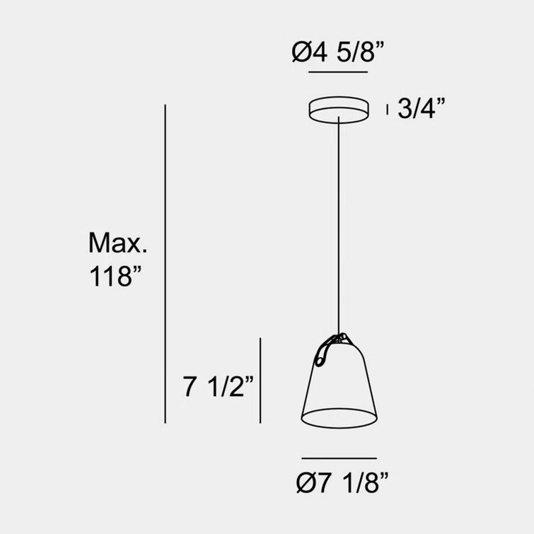 Black Steel Cone Pendant Light with Metal Shade