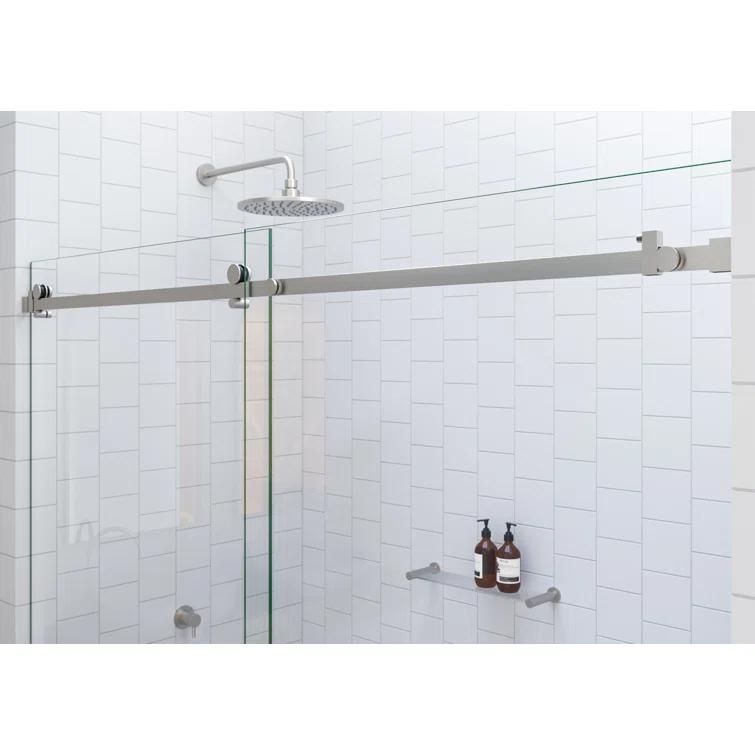 Astro 56 in. - 60 in. x 60 in. Frameless Sliding Bathtub Door