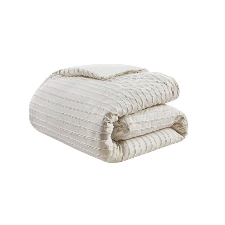 Madison Park Signature Madison Park Signature Essence Oversized Cotton Clipped Jacquard Comforter Set