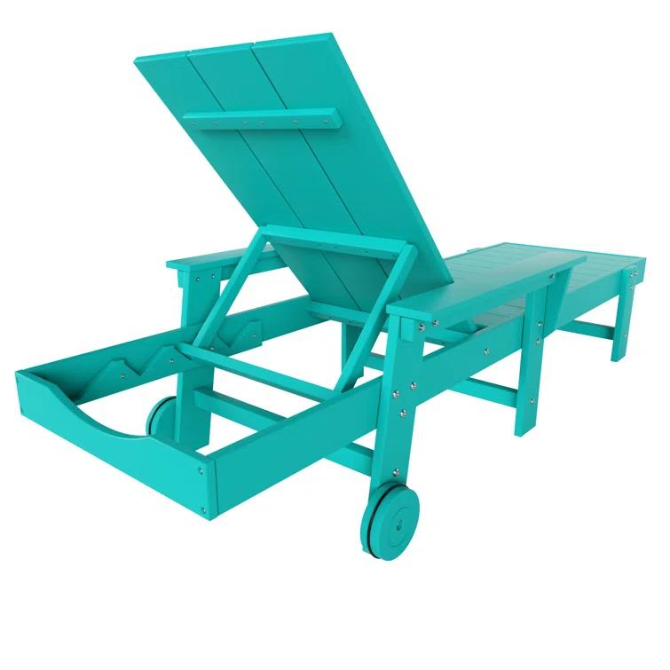Arellanes 77.6" Long Outdoor All-Weather Poly Reclining Single Chaise