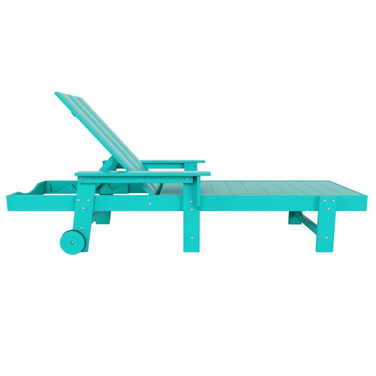 Arellanes 77.6" Long Outdoor All-Weather Poly Reclining Single Chaise