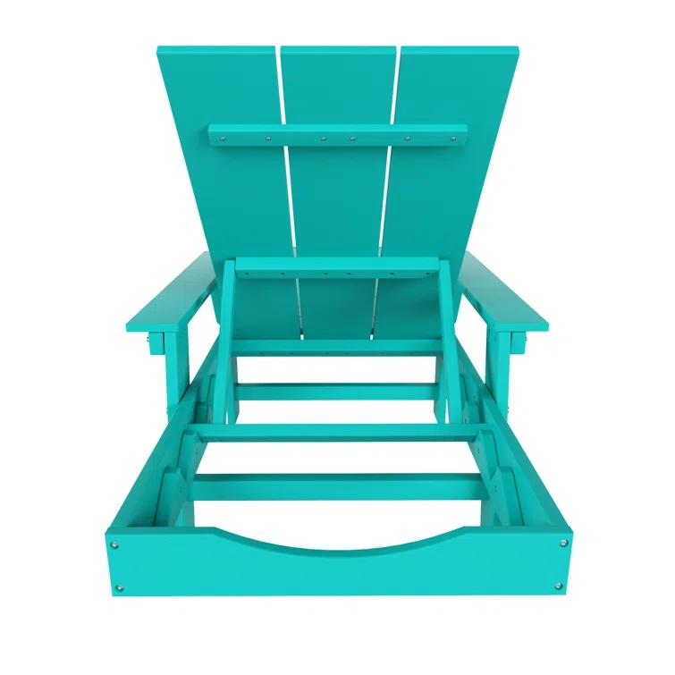 Arellanes 77.6" Long Outdoor All-Weather Poly Reclining Single Chaise