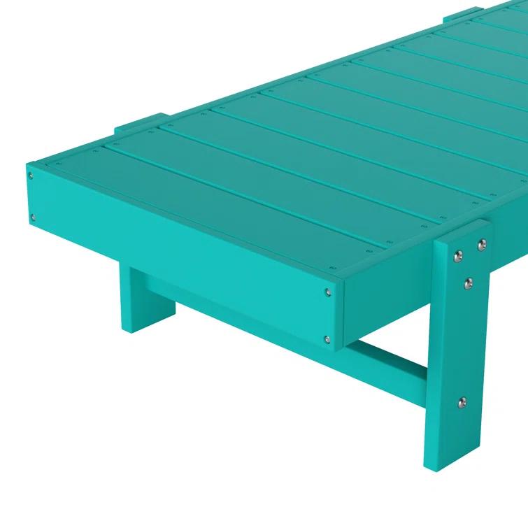Arellanes 77.6" Long Outdoor All-Weather Poly Reclining Single Chaise