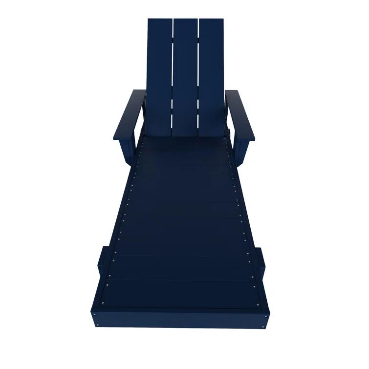 Arellanes 77.6" Long Outdoor All-Weather Poly Reclining Single Chaise