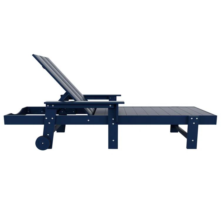 Arellanes 77.6" Long Outdoor All-Weather Poly Reclining Single Chaise