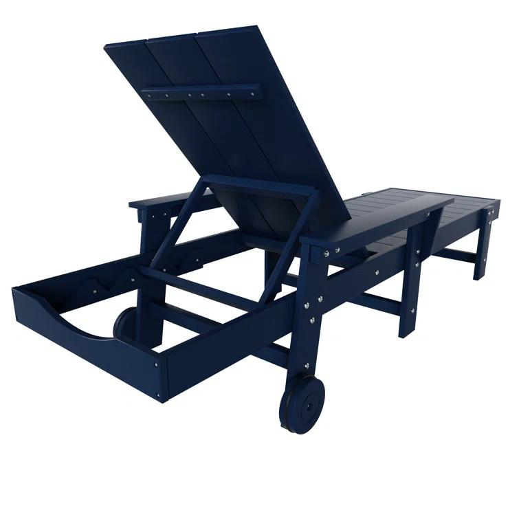Arellanes 77.6" Long Outdoor All-Weather Poly Reclining Single Chaise