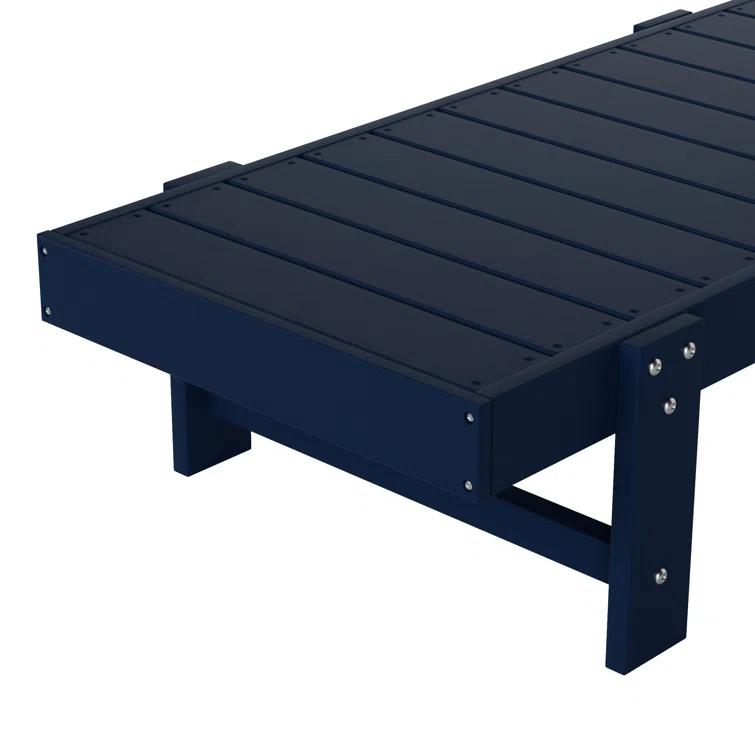 Arellanes 77.6" Long Outdoor All-Weather Poly Reclining Single Chaise