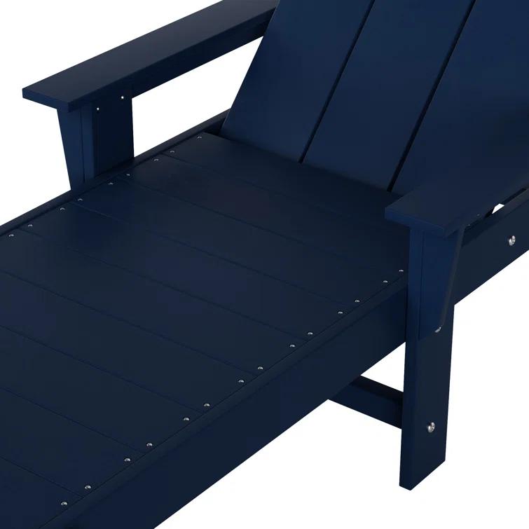 Arellanes 77.6" Long Outdoor All-Weather Poly Reclining Single Chaise