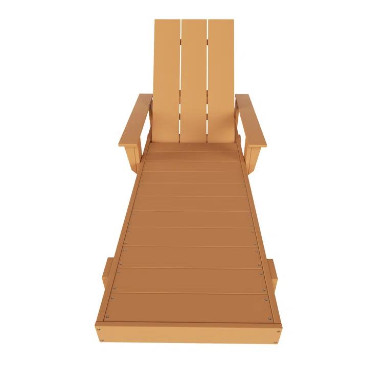 Arellanes 77.6" Long Outdoor All-Weather Poly Reclining Single Chaise