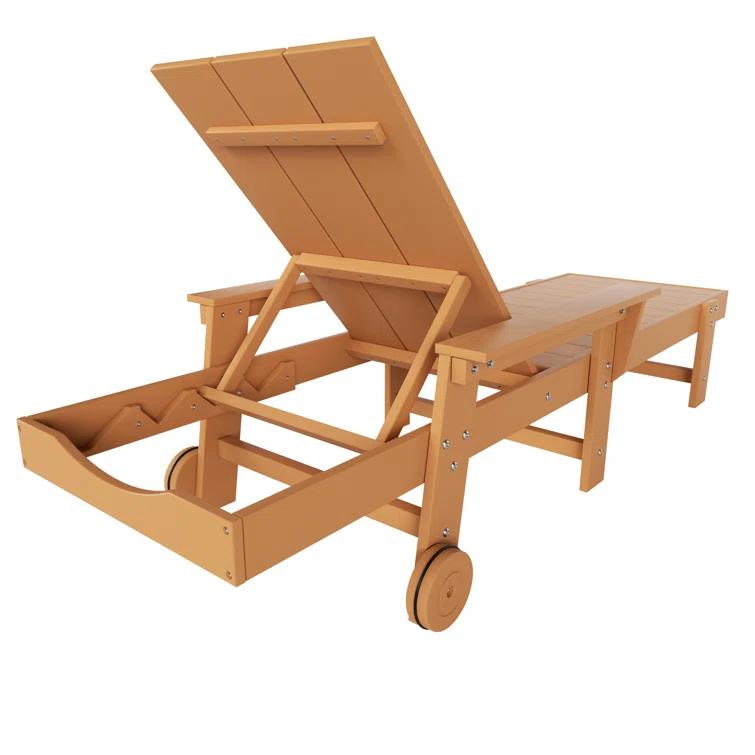 Arellanes 77.6" Long Outdoor All-Weather Poly Reclining Single Chaise