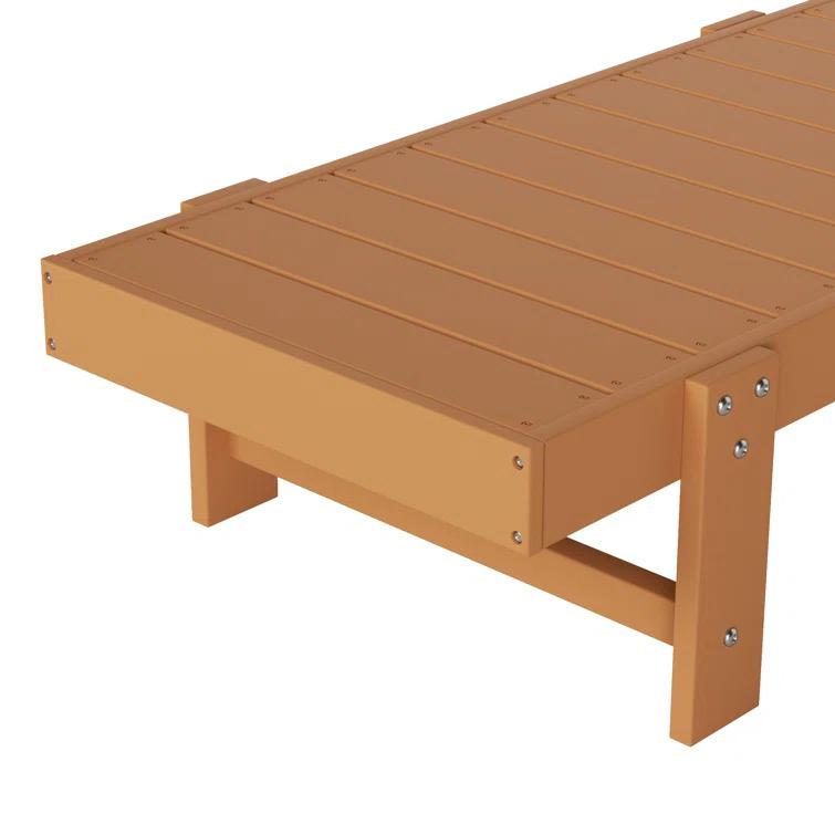 Arellanes 77.6" Long Outdoor All-Weather Poly Reclining Single Chaise