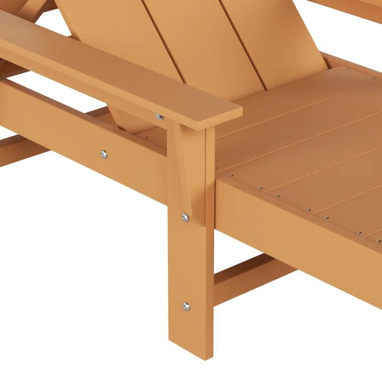 Arellanes 77.6" Long Outdoor All-Weather Poly Reclining Single Chaise