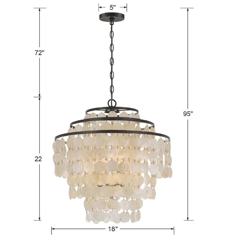 Mini Brielle Dark Bronze 4-Light Crystal Candle Chandelier