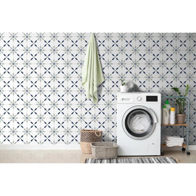 Amara 8" x 8" Encaustic Look Matte Porcelain Floor & Wall Tile