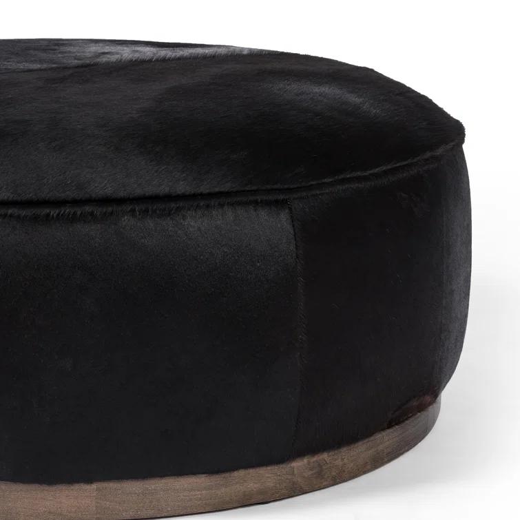 Aldora Round Ottoman - Natural Boucle