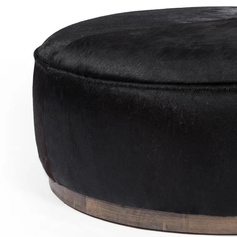 Aldora Round Ottoman - Natural Boucle