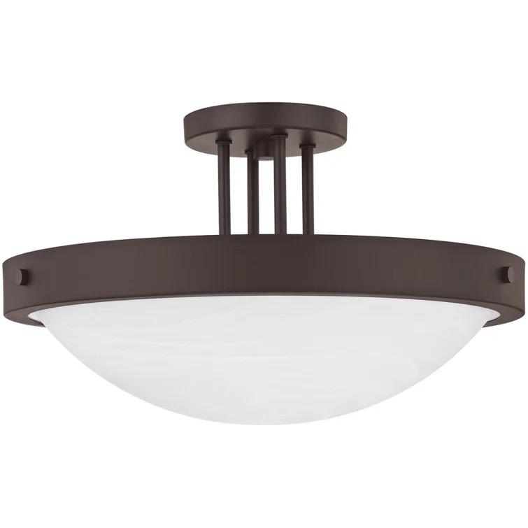 Hokku Designs Burech Glass Semi Flush Mount
