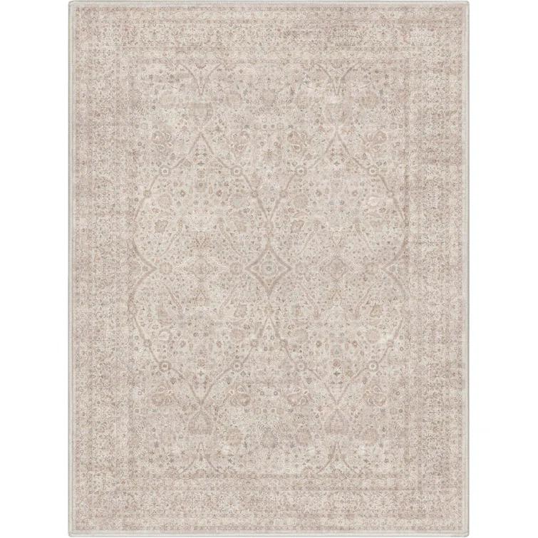 Ervin Isolde Vintage Oriental Botanical Ivory & Cream Area Rug