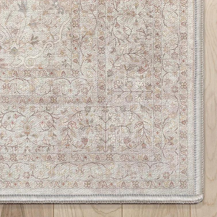 Ervin Isolde Vintage Oriental Botanical Ivory & Cream Area Rug