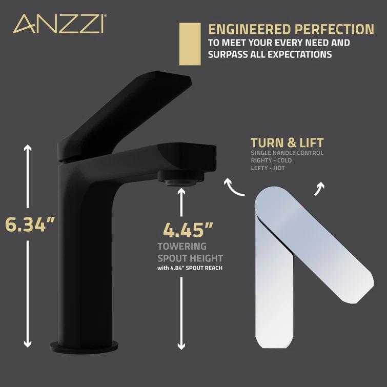 Single-Hole Single-handle Bathroom Faucet with Drain Assembly