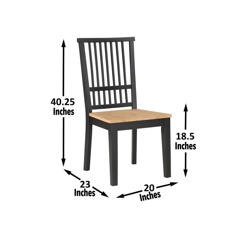Lixy Solid Wood Slat Back Side Chair