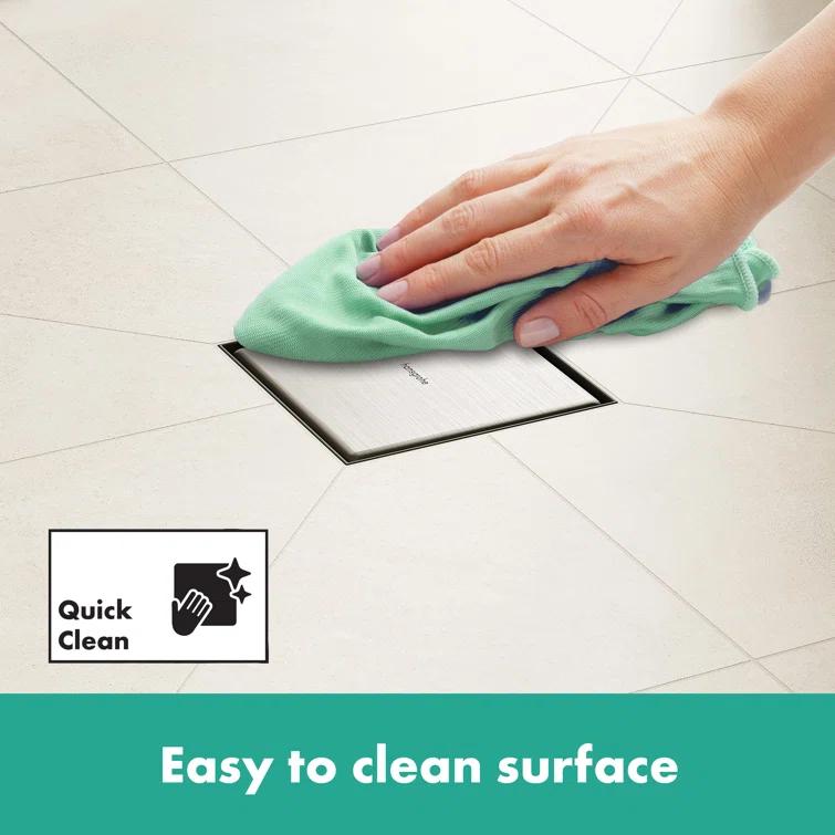 Rain Brilliance Boardwalk 4"x 4" Tile-In Shower Drain