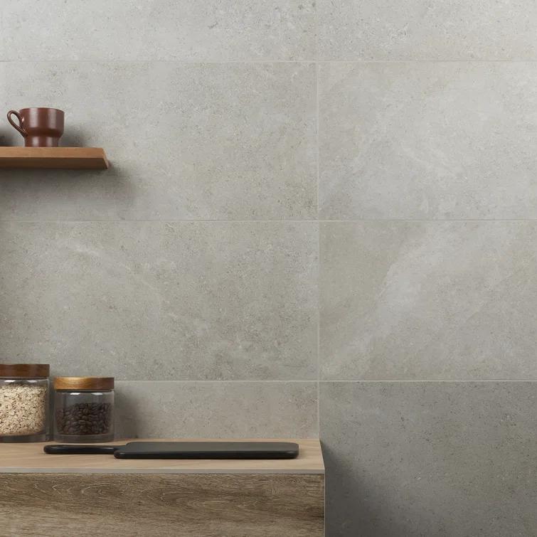 Bond Tile Grava 11.81 in. x 23.62 in. Matte Stone Look Porcelain Floor and Wall Tile (9.68 Sq. Ft. / Case)
