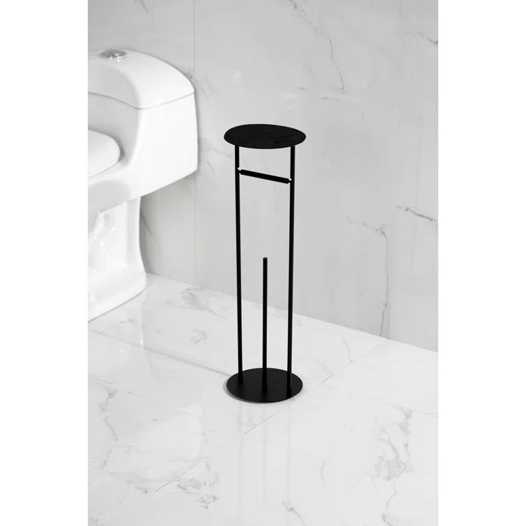 Kingston Brass Dessau Freestanding Toilet Paper Holder with Reserve Storage and Top Shelf