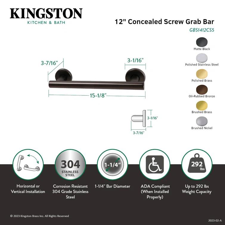 Kingston Brass Berwyn Grab Bar