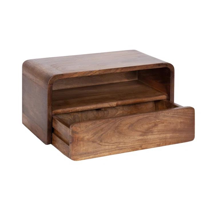 Langley 9'' Tall Solid Wood Floating Shelf