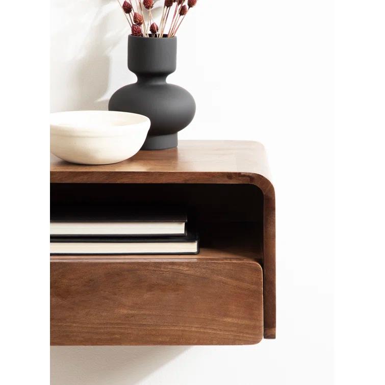 Langley 9'' Tall Solid Wood Floating Shelf