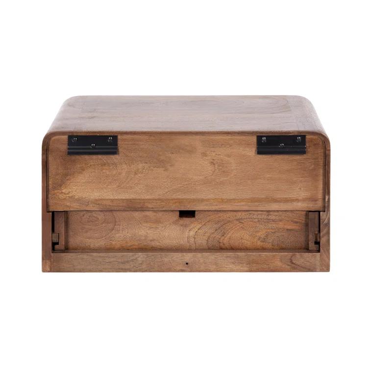 Langley 9'' Tall Solid Wood Floating Shelf