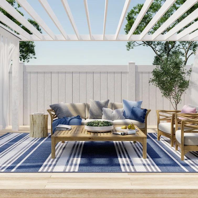 Romy Striped Indoor/Outdoor Area Rug