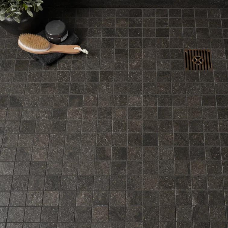 Dominion 11.81" x 11.81" Matte Porcelain Floor & Wall Mosaic Tile (0.97 Sq. Ft./Each)