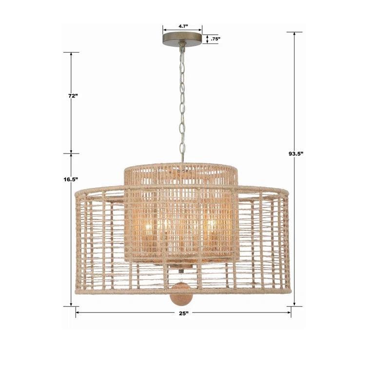 4 Light Chandelier-Burnished Silver Finish    -Traditional Installation Crystorama Lighting Jay-A5004-Bs